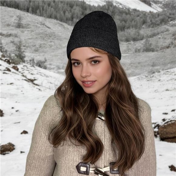 Winter Beanie Hats for Women Men Fleece Slouchy Knit Thick Beanies Warm Thermal - Picture 5 of 7